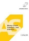 Memo-Check Familien- und Erbrecht 2008