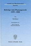 Beiträge zum Planungsrecht 1959-2000