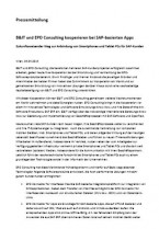 B&IT und EPO Consulting kooperieren bei SAP-basierten Apps
